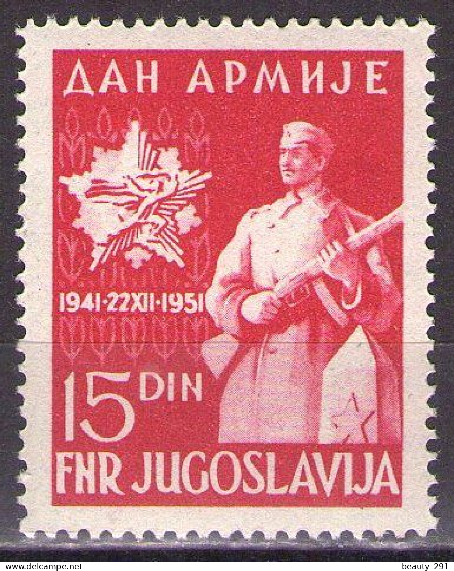 Yugoslavia 1951 - Army Day - Mi 675 - MNH**VF - Neufs