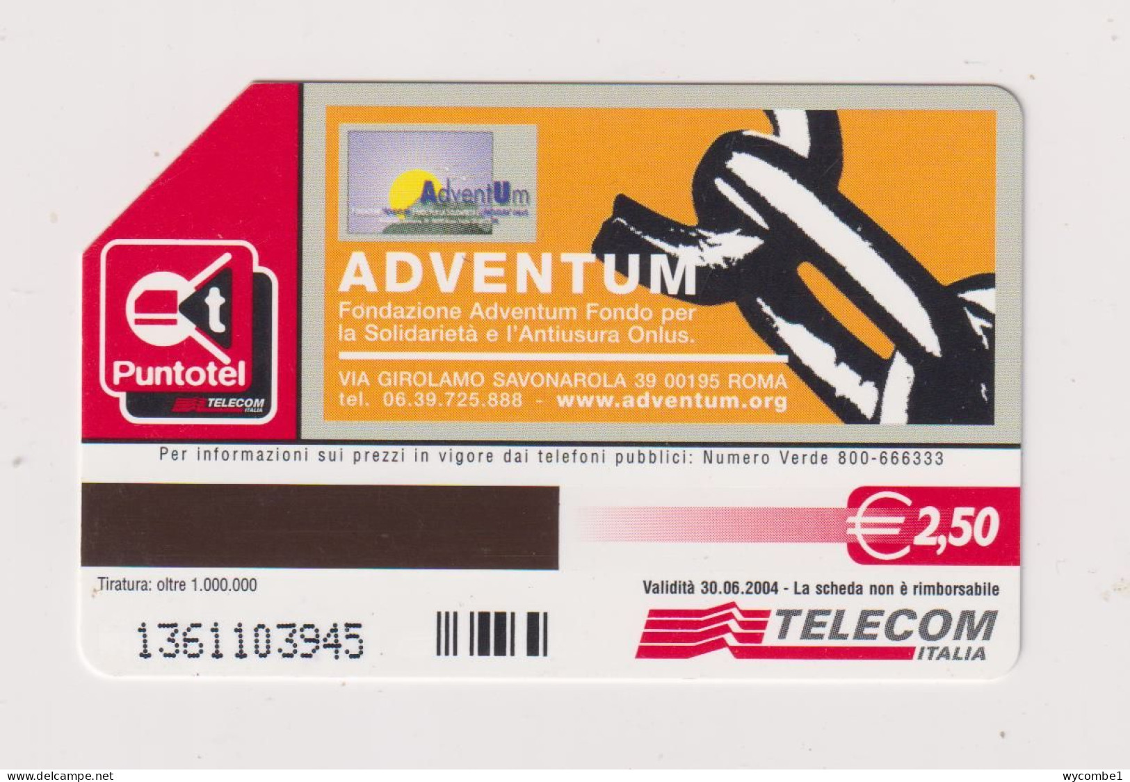 ITALY -   Adventum Urmet  Phonecard - Openbaar Gewoon