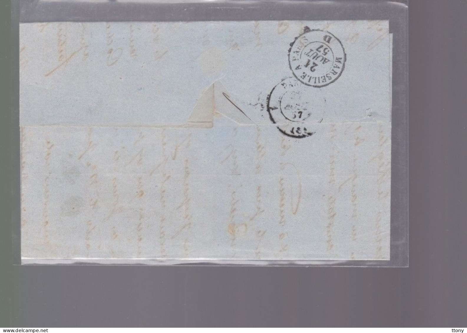 Un  Timbre  Napoléon III   N°  14     20 C Bleu   Sur  Lettre      1854   Destination    Grandvilliers - 1849-1876: Classic Period