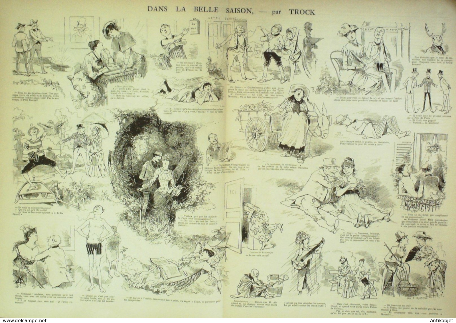 La Caricature 1884 N°231 A Travers Paris Draner Velle Saison Trock Sorel - Magazines - Before 1900