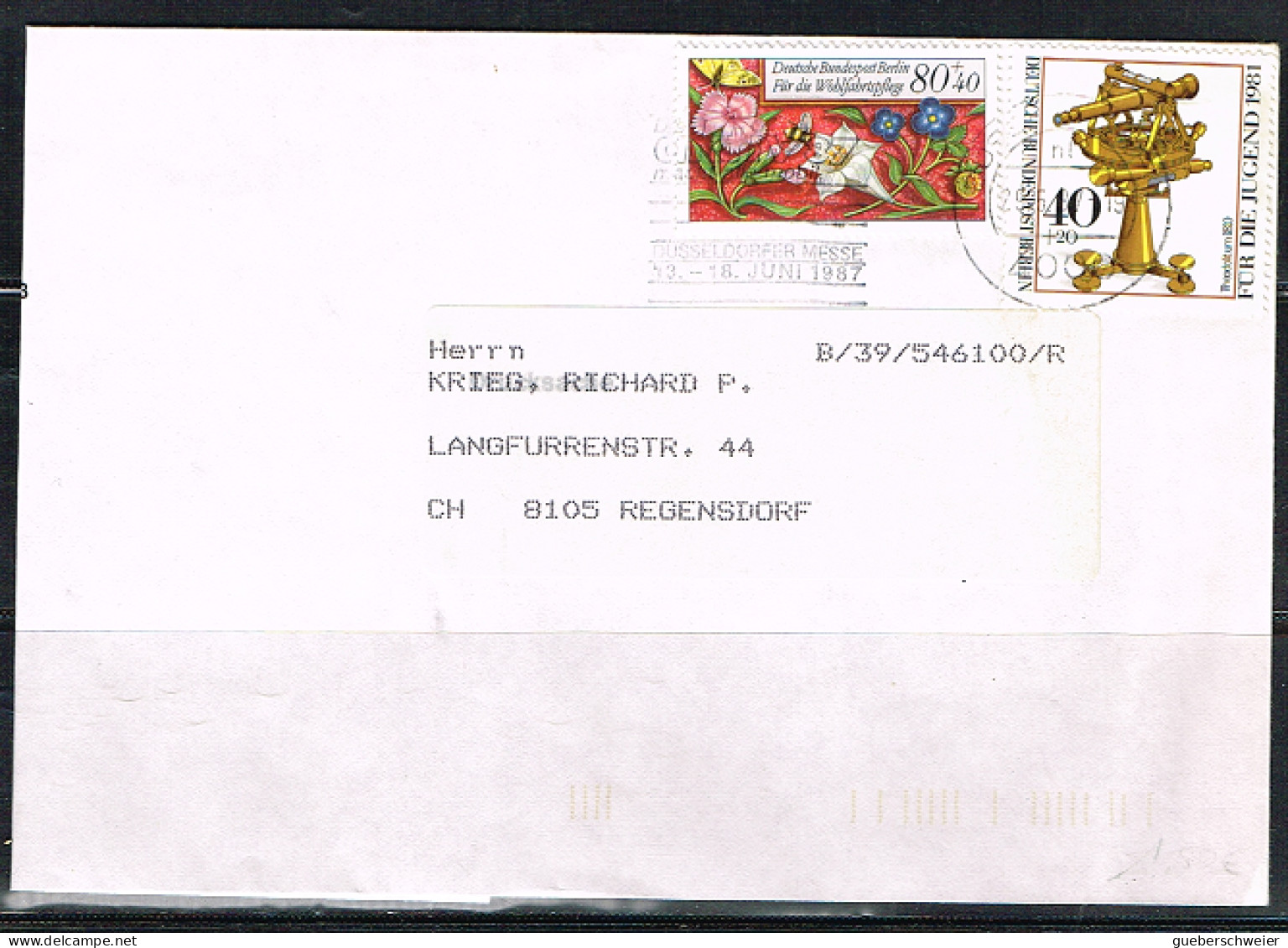 FLORA-L174 - ALLEMAGNE BERLIN N° 602 + 706 Sur Lettre - Storia Postale