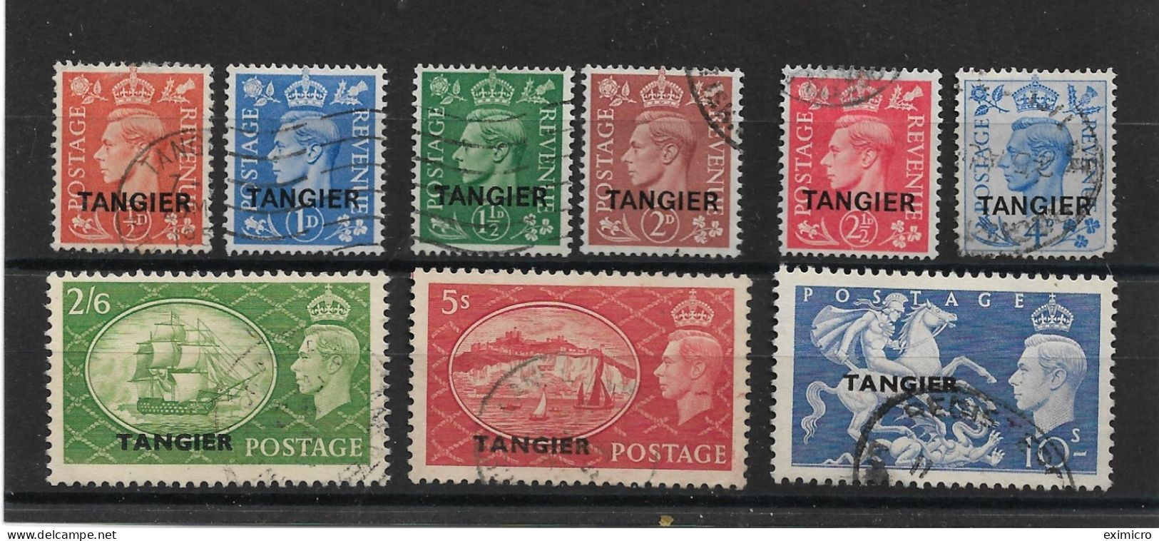 MOROCCO AGENCIES (TANGIER) 1950 - 1951 SET SG 280/288 FINE USED Cat £85 - Oficinas En  Marruecos / Tanger : (...-1958