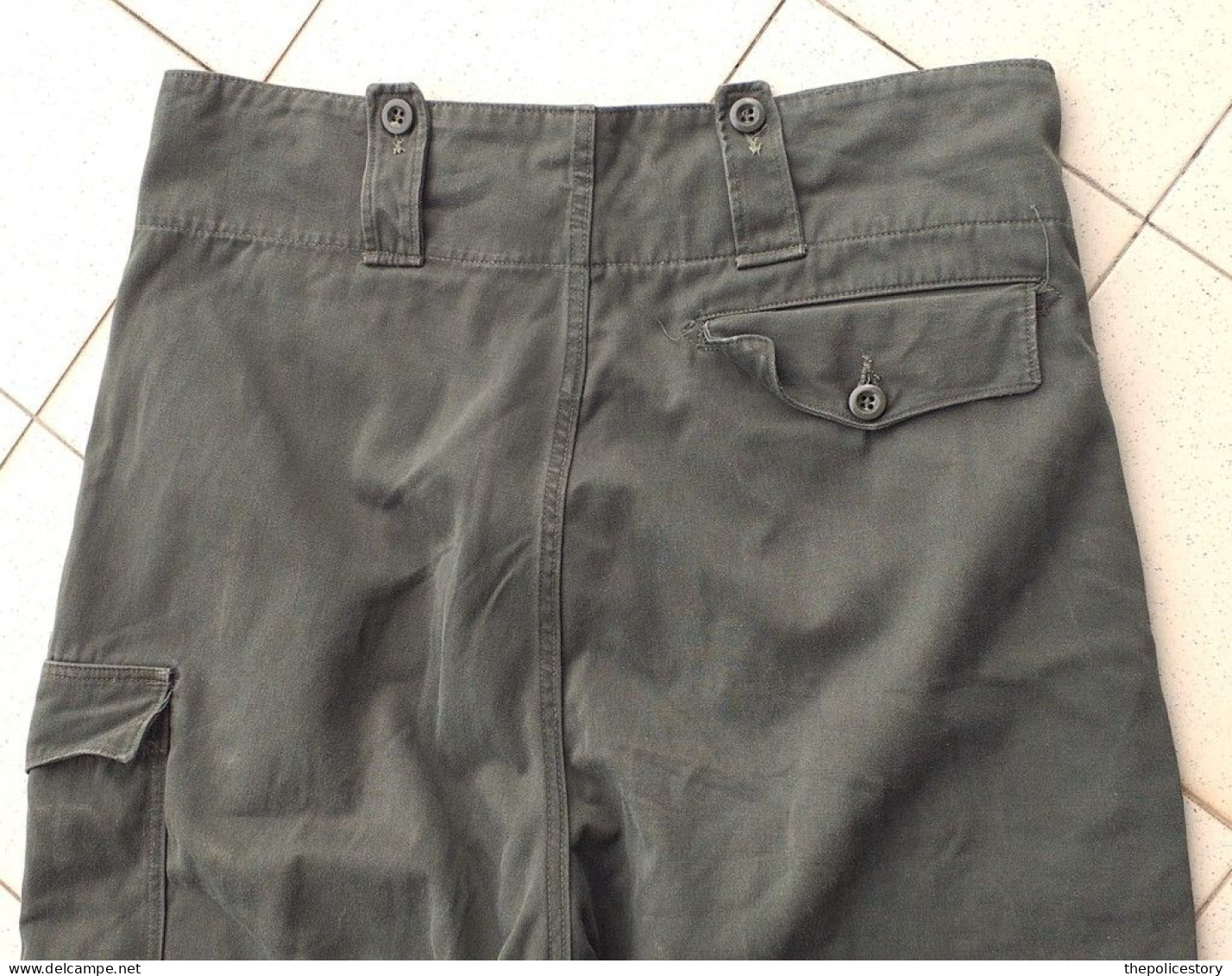 Pantaloni Da Campo Esercito Belga Del 1966 In Cotone Verde Etichettati - Divise