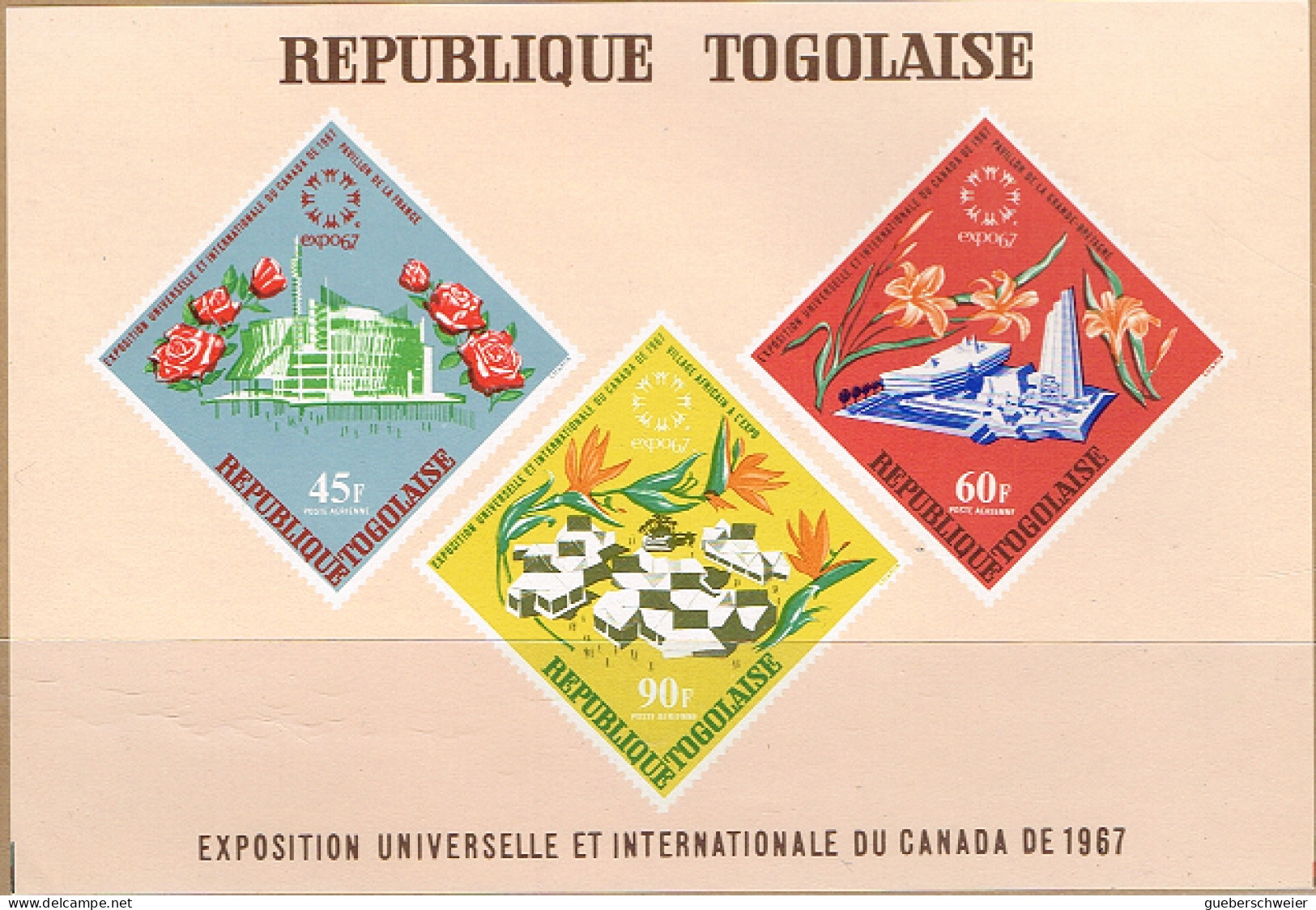 FLORA-L176 - TOGO BF 26 Neuf** EXPO 67 Thème Fleurs - Togo (1960-...)