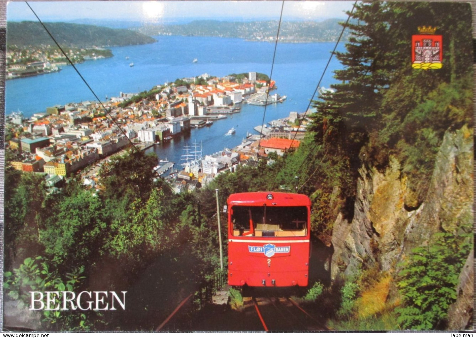 NORGE NORWAY BERGEN CABLE CAR FUNICULAR CARD KARTE CARTE POSTALE POSTKARTE POSTCARD ANSICHTSKARTE PICTURE CARTOLINA - Norvegia