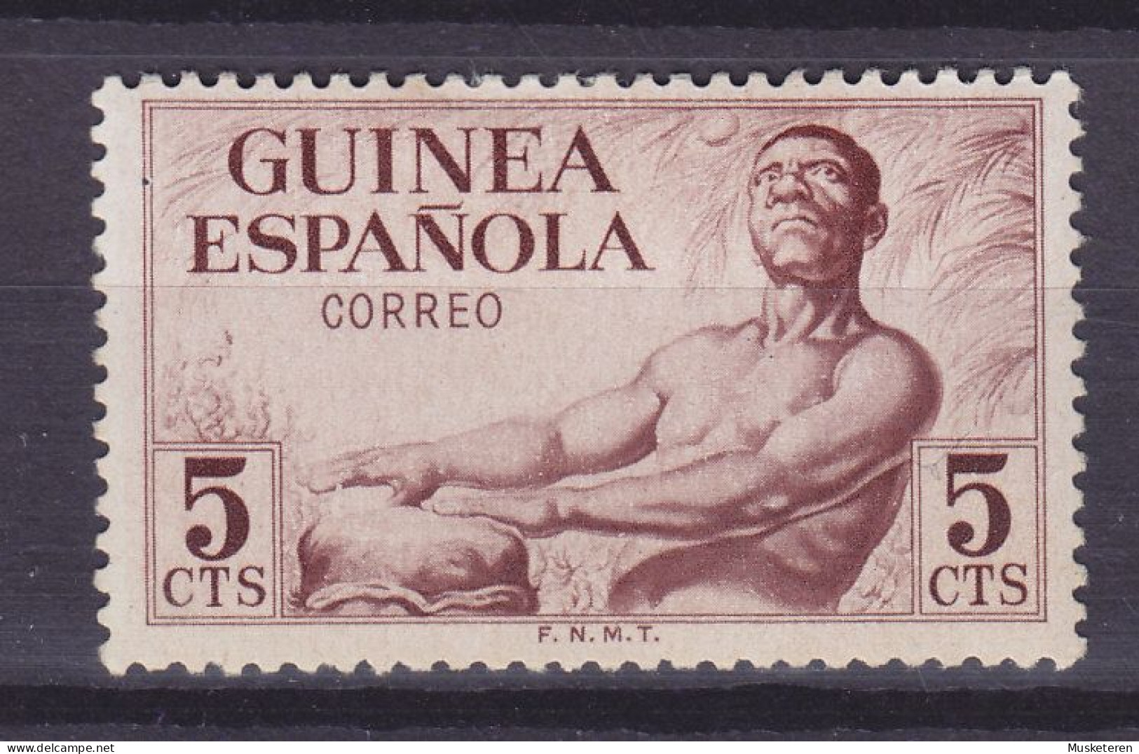 Spainish Guinea 1952 Mi. 276, 5c. Eingeborener Native, MH* - Spanish Guinea