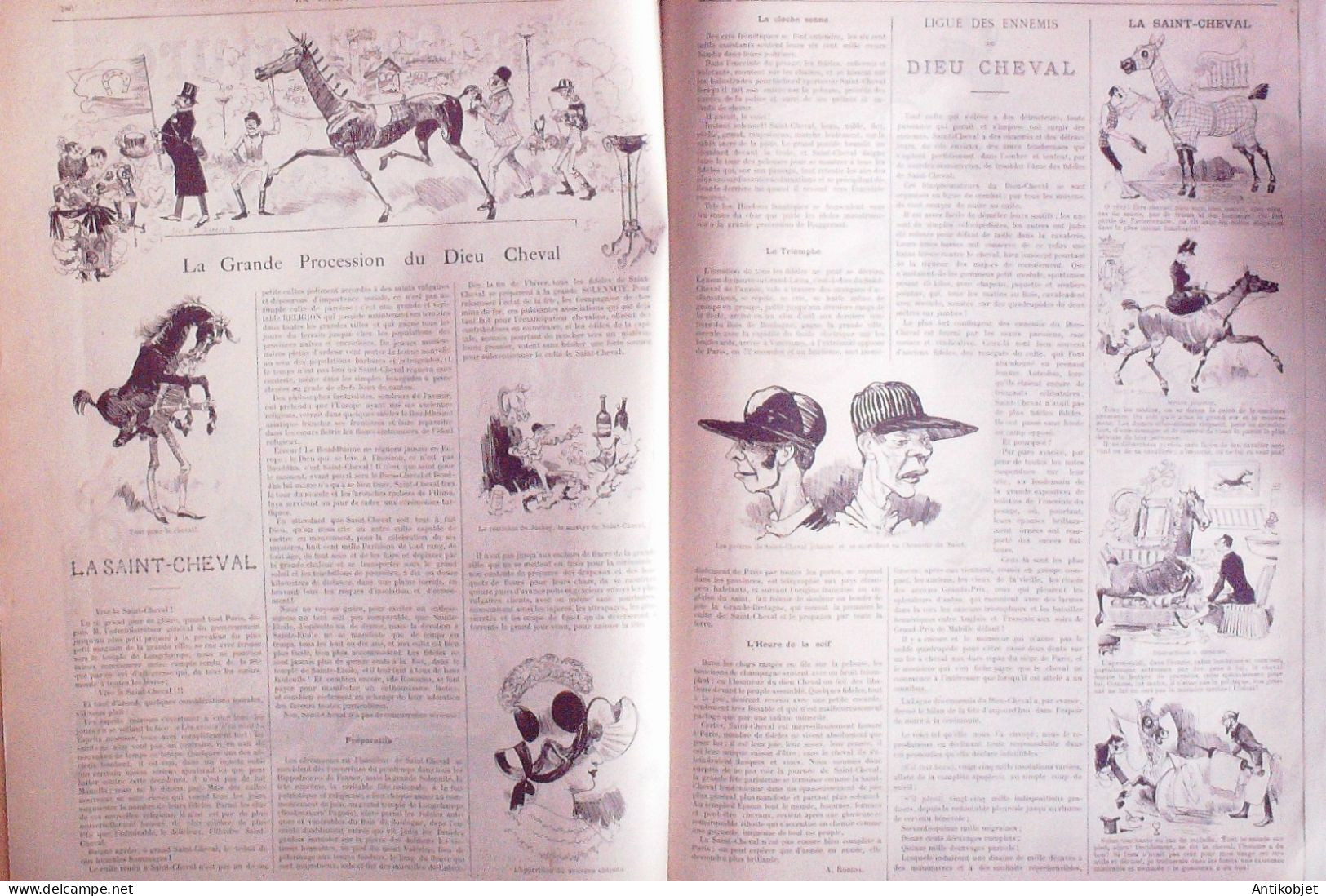 La Caricature 1884 N°232 La Saint-Cheval Robida Robida GP Paris Job - Revues Anciennes - Avant 1900