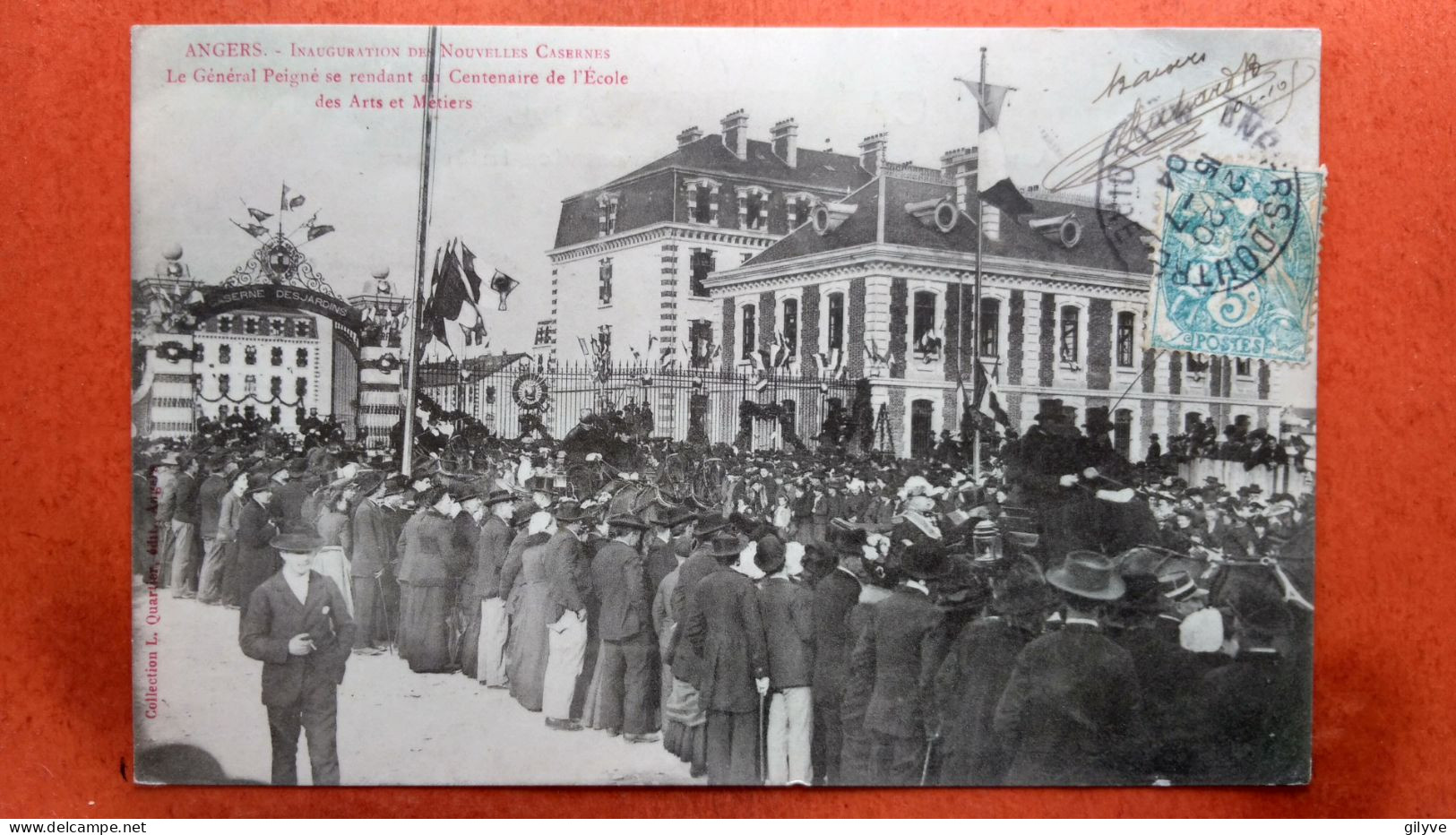 CPA (49) Angers.(Gadz'arts) Inauguration Nouvelles Casernes. Ecole Des Arts Et Métiers. Général Peigné.(5A.1373) - Angers