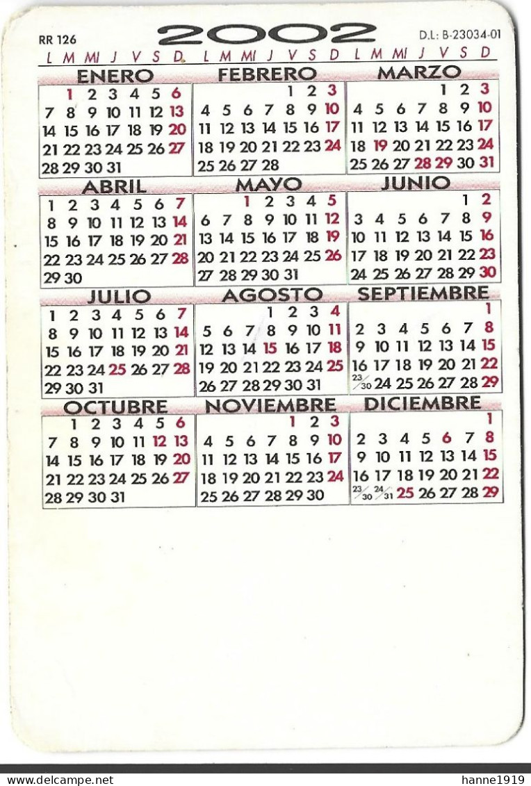 Holy Card Image Pieuse Calendrier 2002 Kalender Htje - Devotion Images