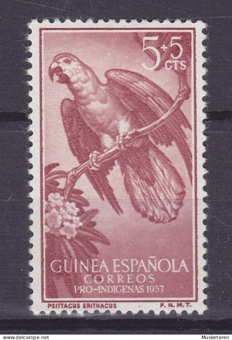 Spainish Guinea 1957 Mi. 330, 5c. + 5c. Bird Vogel Oiseau Parot Papagei, MH* - Guinea Espagnole