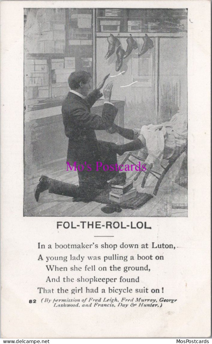 Living Picture Series Postcard - Fol-The-Rol-Lol  Bootmaker's Shop  DZ226 - Humor