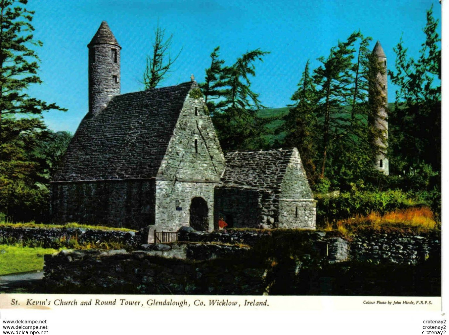IRLANDE Ireland St Kevin's Church And Round Tower Glendalought Co. Wicklow John Hinde Dublin N°2 103 VOIR DOS - Wicklow