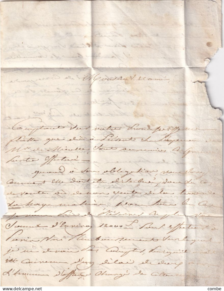 LETTRE. 13 AOUT 1832. T12 ARGELLEZ. HAUTES-PYRENEES. CURSIVE. 63/St Sauveur. POUR ANGERS. TAXE 8 - 1801-1848: Voorlopers XIX