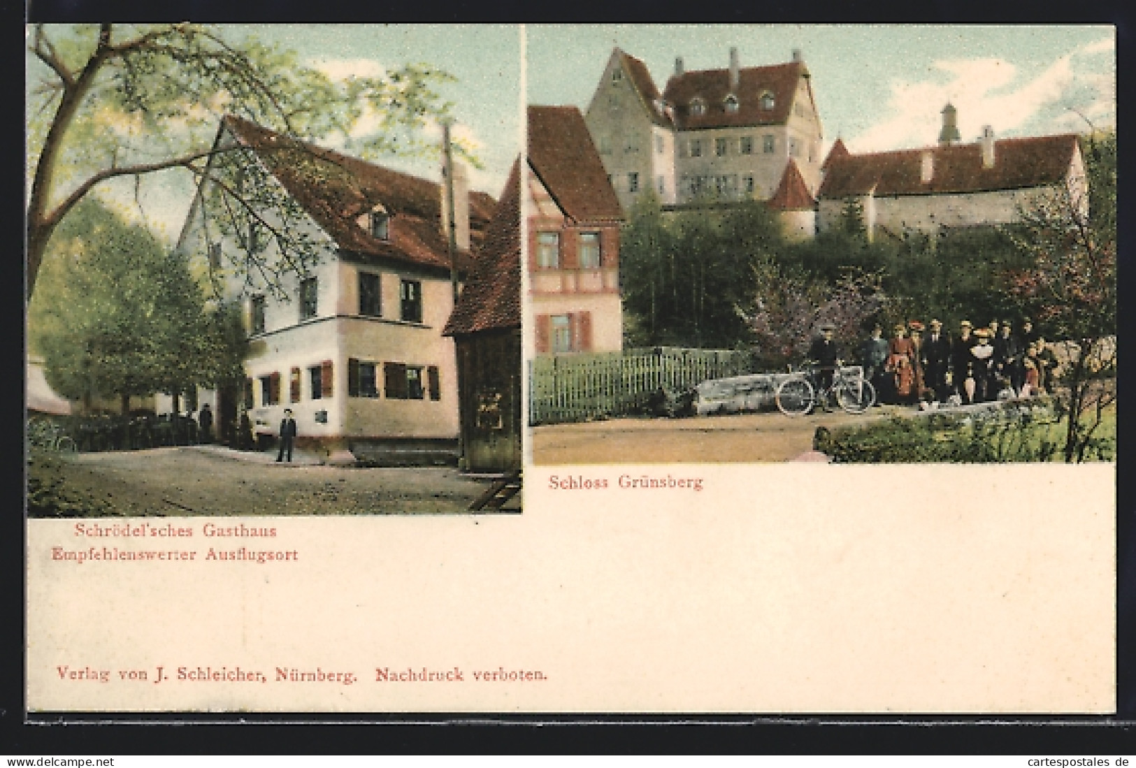 AK Grünsberg, Schrödel`sches Gasthaus, Schloss Grünsberg  - Otros & Sin Clasificación