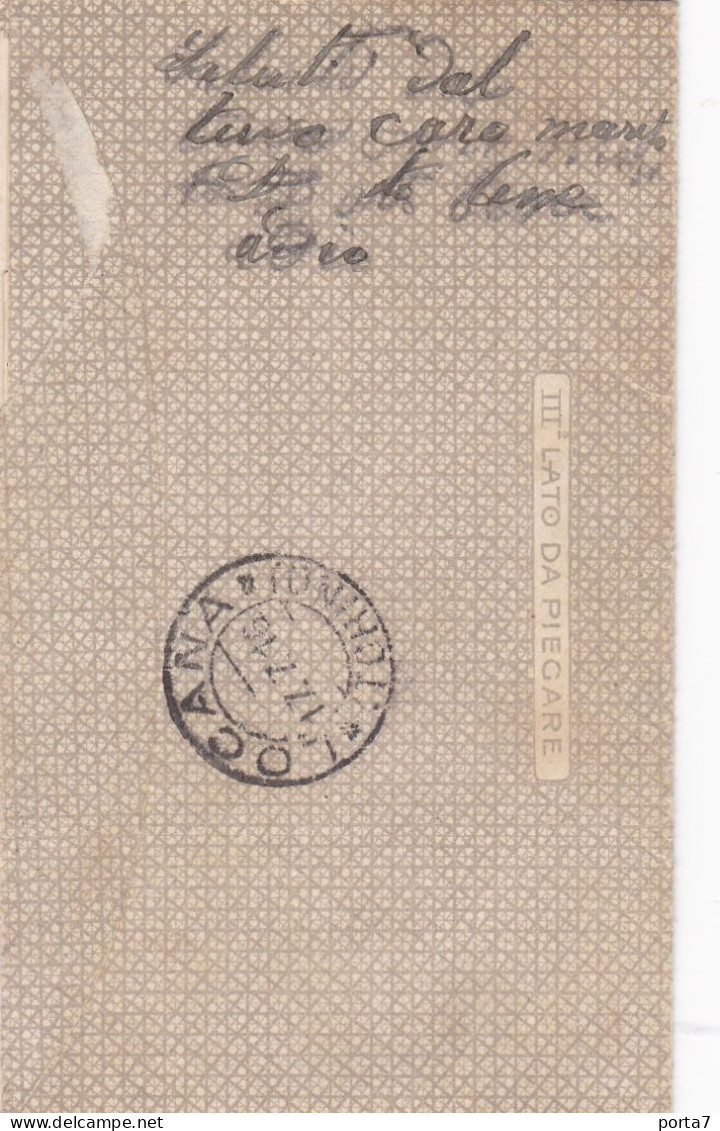 POSTA MILITARE - DOGANA TORINO -  1916 INTERO POSTALE  - PUBBLICITA' FERRO CHINA - 1914-18