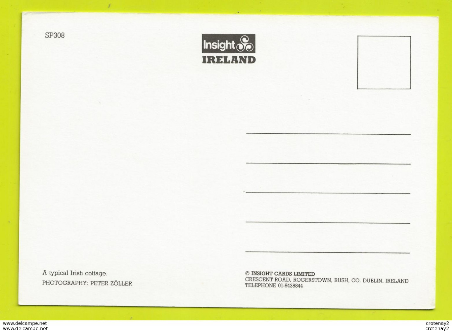 IRLANDE Ireland A Typical Irish Cottage Photography Peter Zöller N°SP308 VOIR DOS - Otros & Sin Clasificación