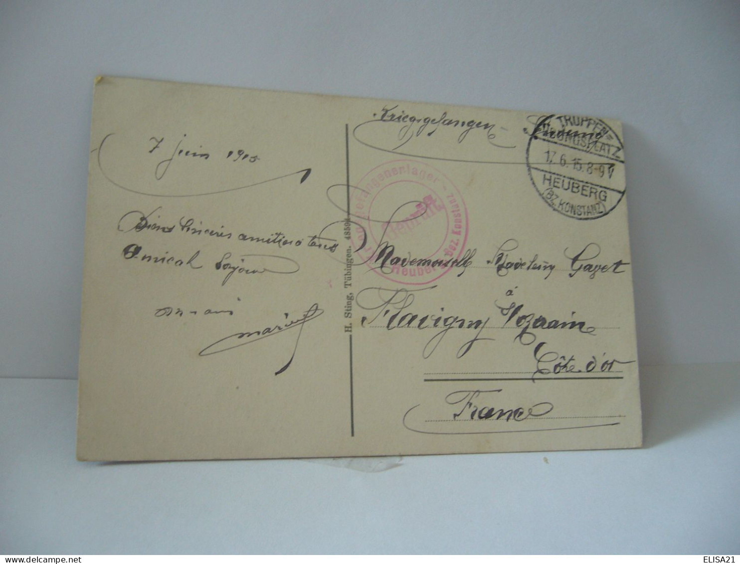 SCHLOSS WILDENSTEIN DONAUTAL ALLEMAGNE BAVIERE  CPA 1915 - Other & Unclassified
