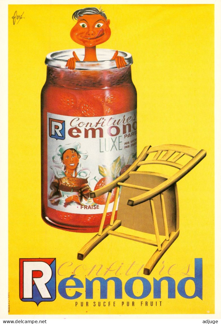 CPM-Affiche Publicité Confitures RÉMOND - Affichiste FORÉ Illustrateur 1954 *TBE - Publicité