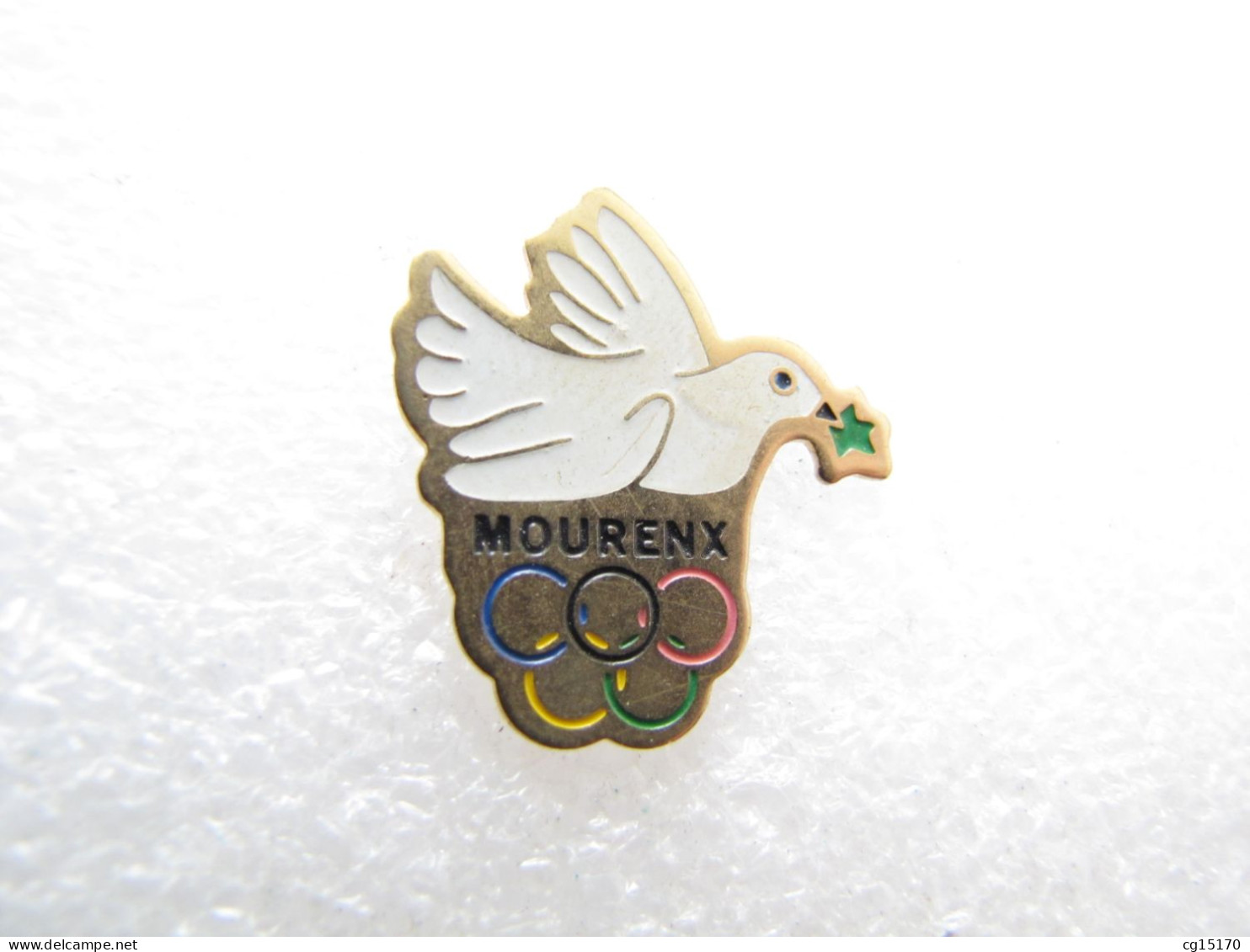 PIN'S   OISEAU  COLOMBE  MOURENX   JEUX OLYMPIQUES - Dieren