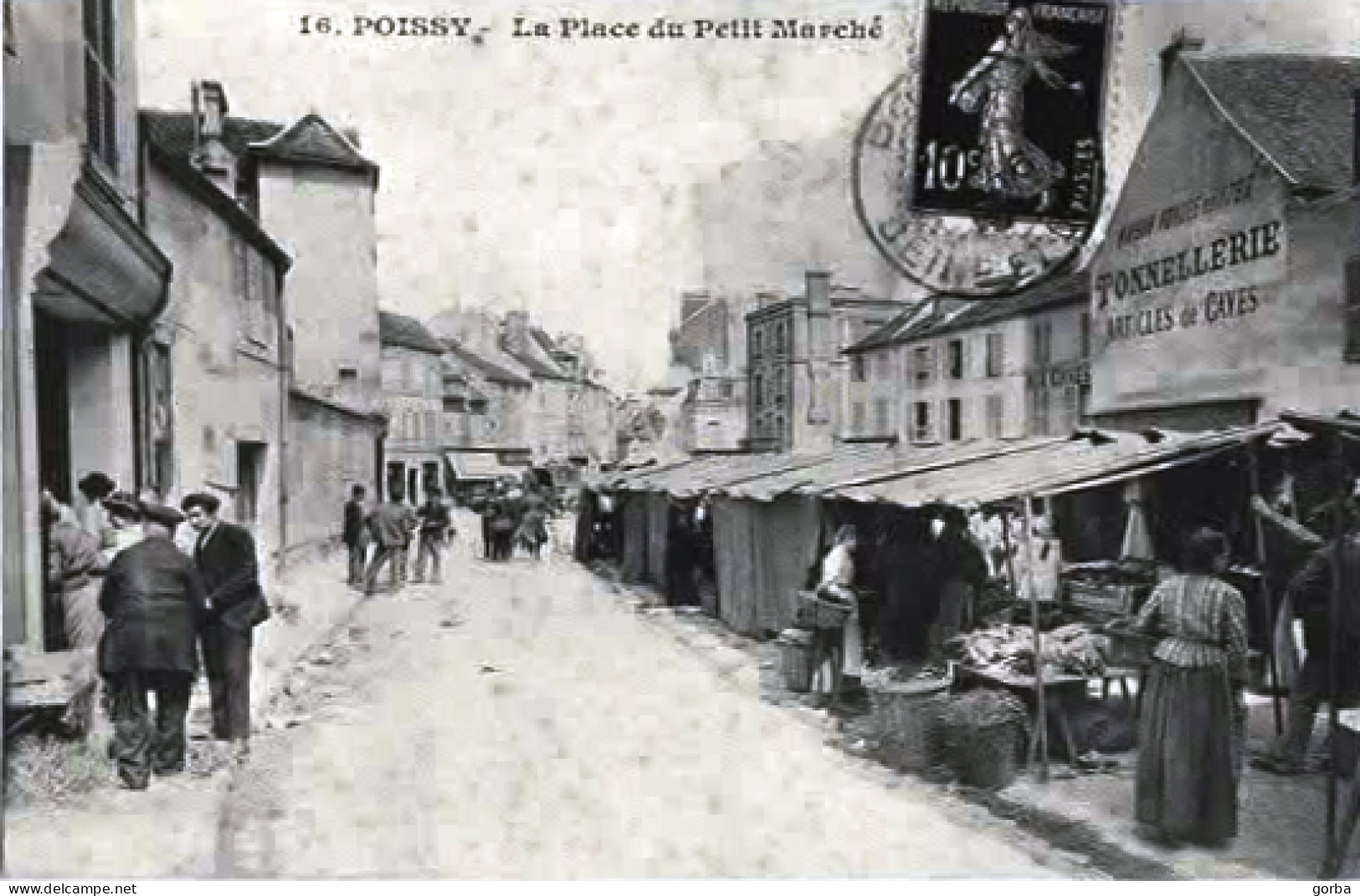 *repro CPA - 78 - POISSY - La Place Du Petit Marché - Poissy