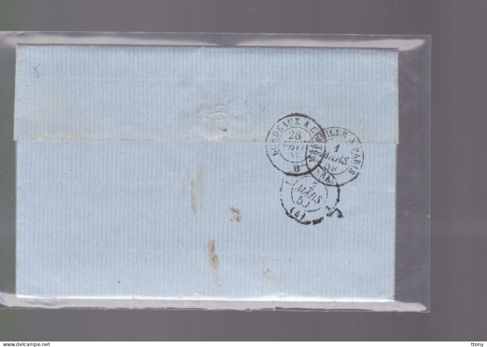 Un  Timbre  Napoléon III   N°  14     20 C Bleu   Sur  Lettre  Départ Rivesaltes   1859     Destination Paris - 1849-1876: Periodo Clásico