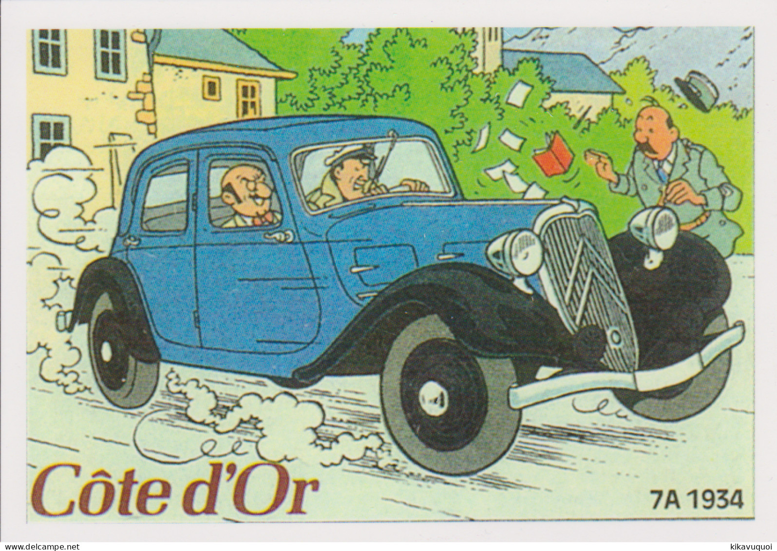 CITROEN TRACTION 7A 1934 TINTIN - CARTE POSTALE 10X15 CM NEUF - Voitures De Tourisme