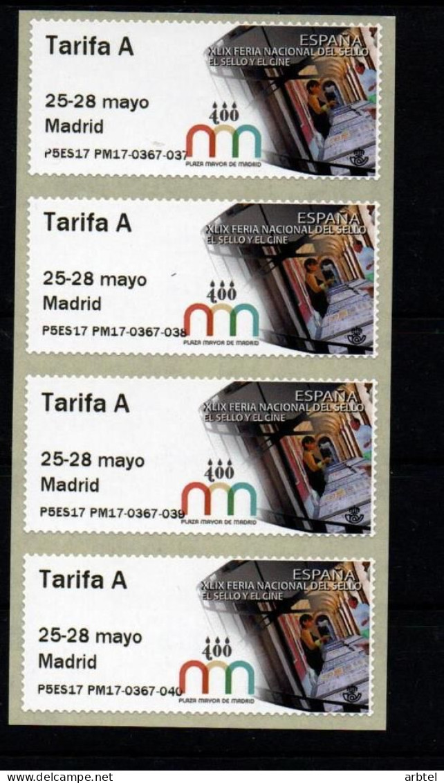 ESPAÑA SPAIN ATM FERIA NACIONAL DEL SELLO 2017 CINE FILM P5ES17 TARIFA A - Unused Stamps