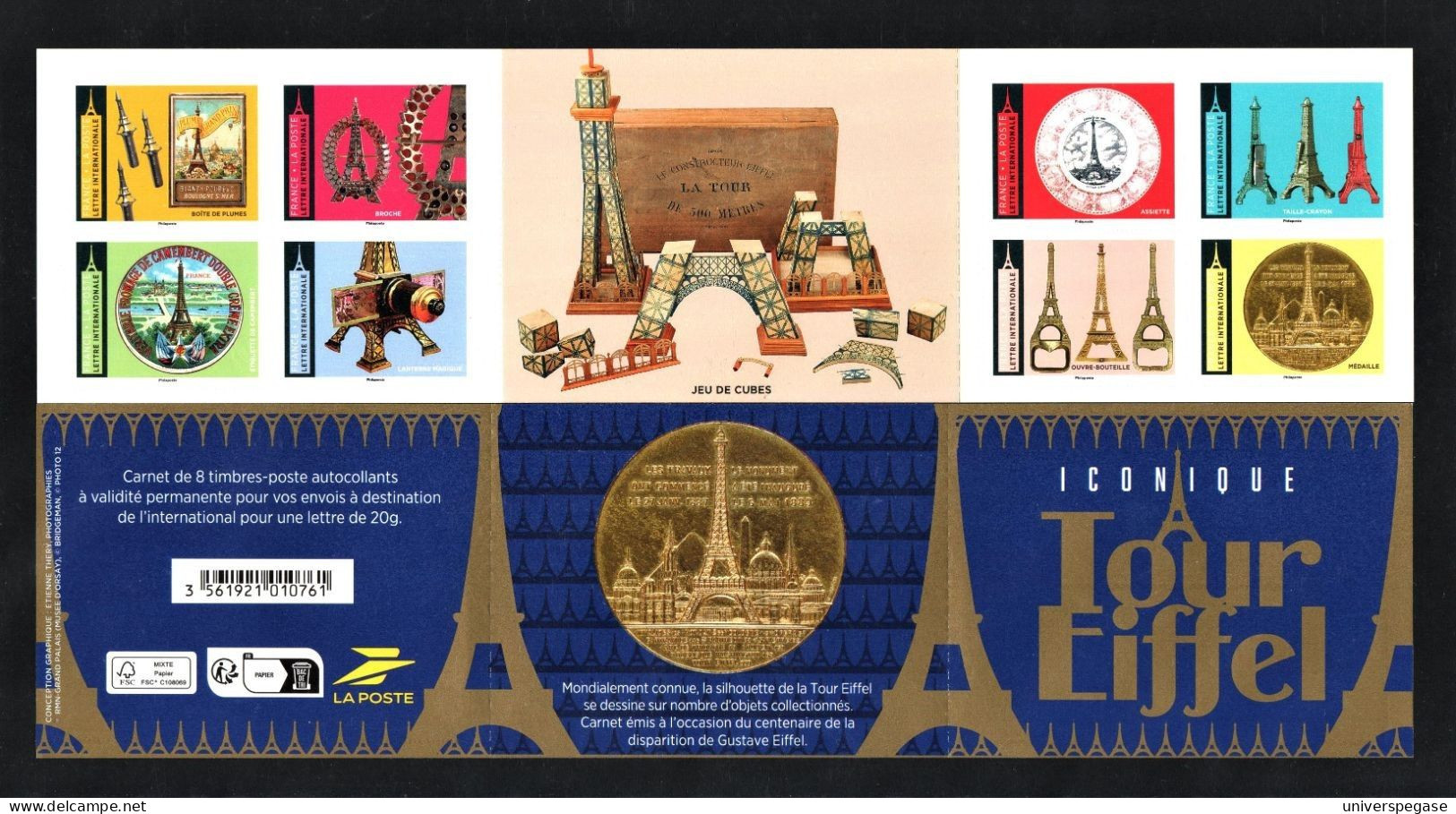 Carnet BC2300 Neuf** 2023 - Iconique Tour Eiffel - Commemoratives