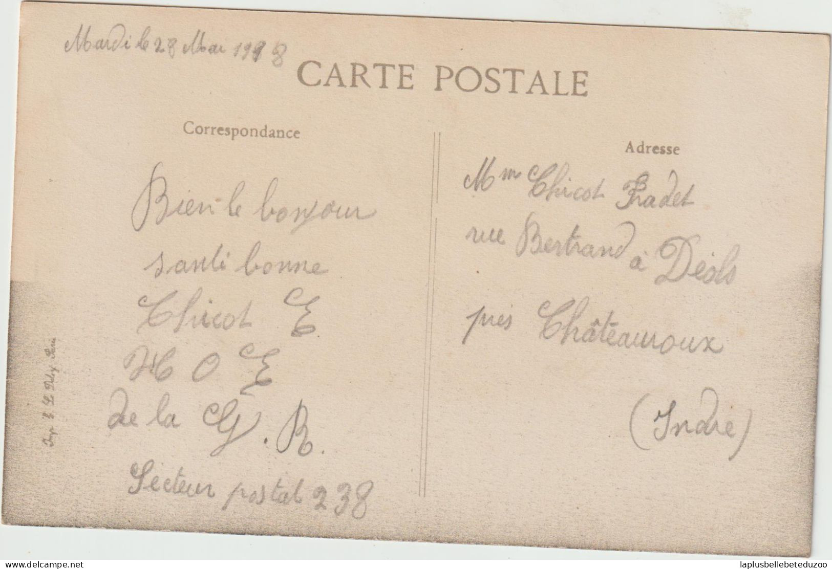 CPA - 59 - PETITE SYNTHE - Le Canal - PENICHES  - 1918 - Other & Unclassified