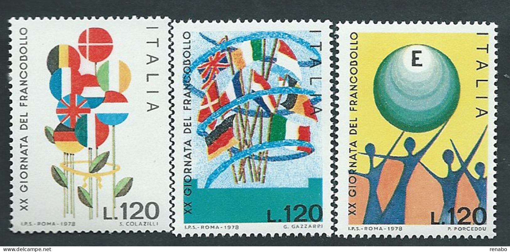 Italia 1978; Giornata Del Francobollo, Serie Completa. - 1971-80: Mint/hinged