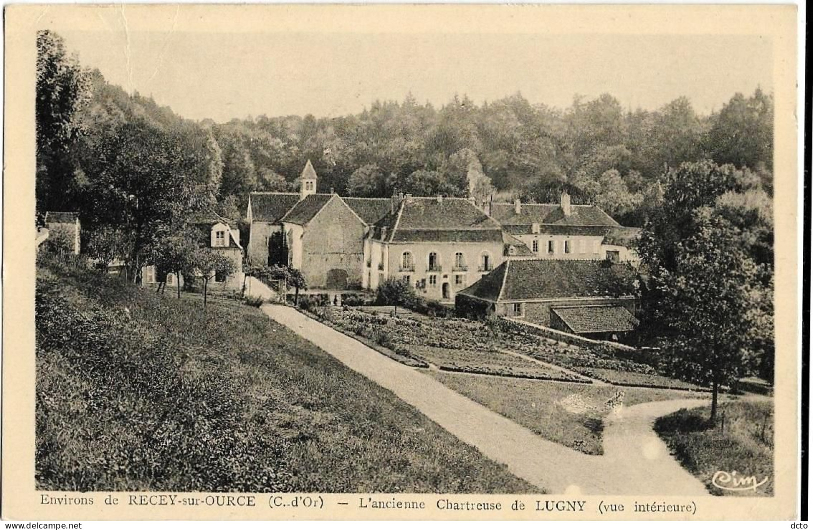 RECEY-sur-OURCE (21) Ancienne Chartreuse De LUGNY (vue Intérieure) Cim, Cpa Envoi 1942 - Autres & Non Classés