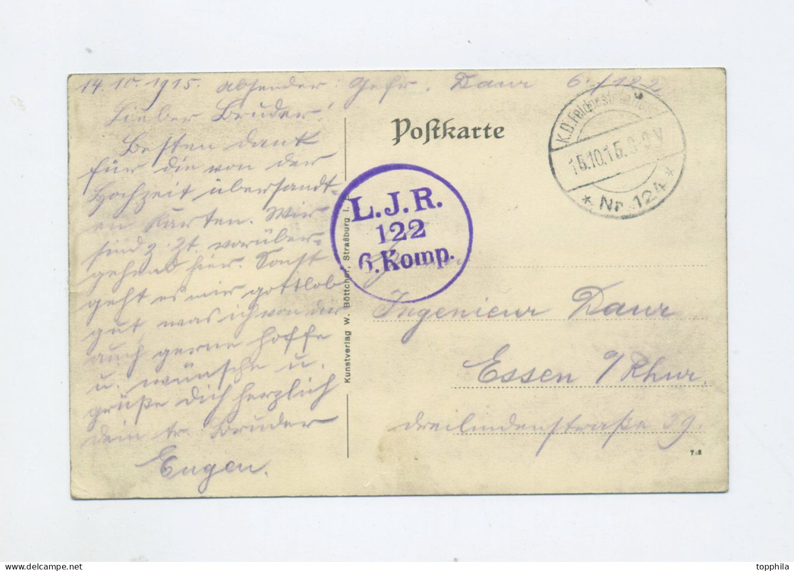 1916 1. WK Feldpost Farbkarte Rixingen Lothringen Lorraine Gelaufen - Lothringen