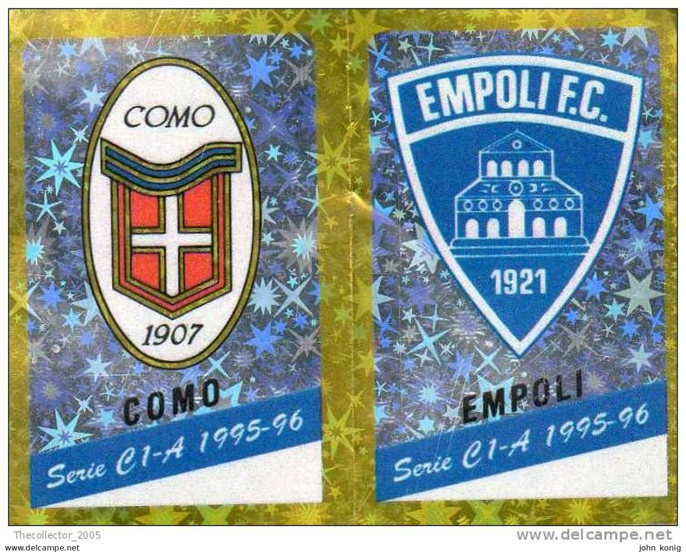 CALCIATORI - CALCIO Figurine Panini-calciatori 1995-96-n.530ab-scudetto Como-Empoli (prismatico) - NUOVA-MAI INCOLLATA - Edizione Italiana