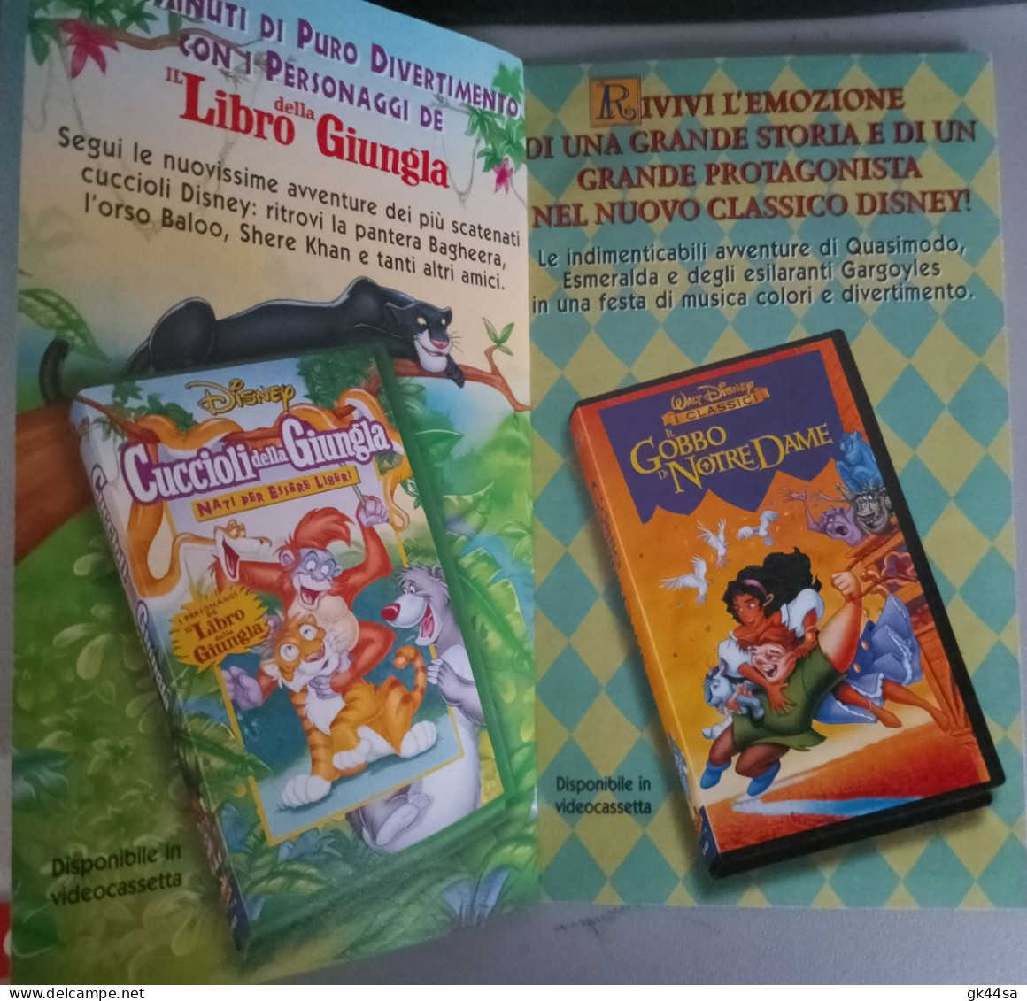 DEPLIANT PUBBLICITARIO DISNEY VIDEO "VIDEONOVITA' DISNEY" - Andere & Zonder Classificatie