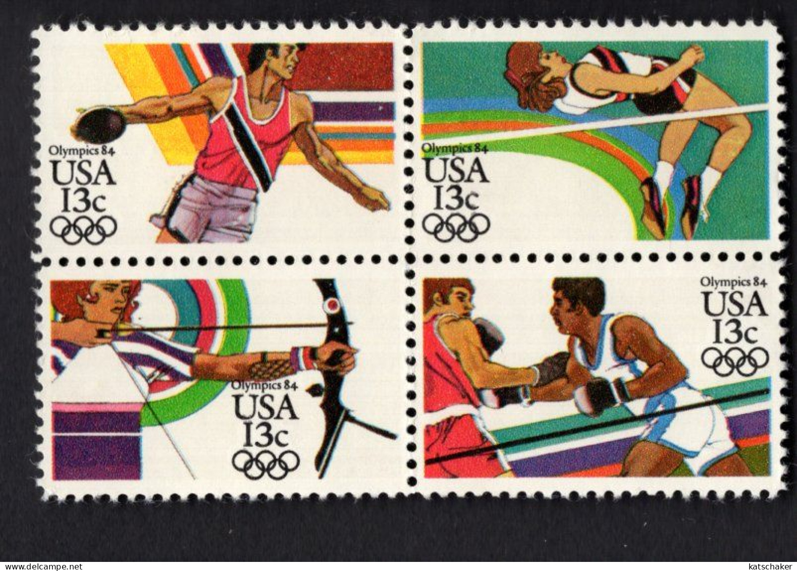 1081109196 1983 SCOTT 2051A (XX) POSTFRIS MINT NEVER HINGED  - 1984 SUMMER OLYMPICS -2048 FIRST OF BLOCK - Nuovi