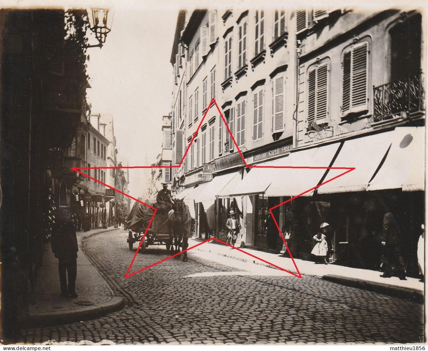 Photo 1901 STRASBOURG - Une Rue, Un Attelage (A255) - Strasbourg