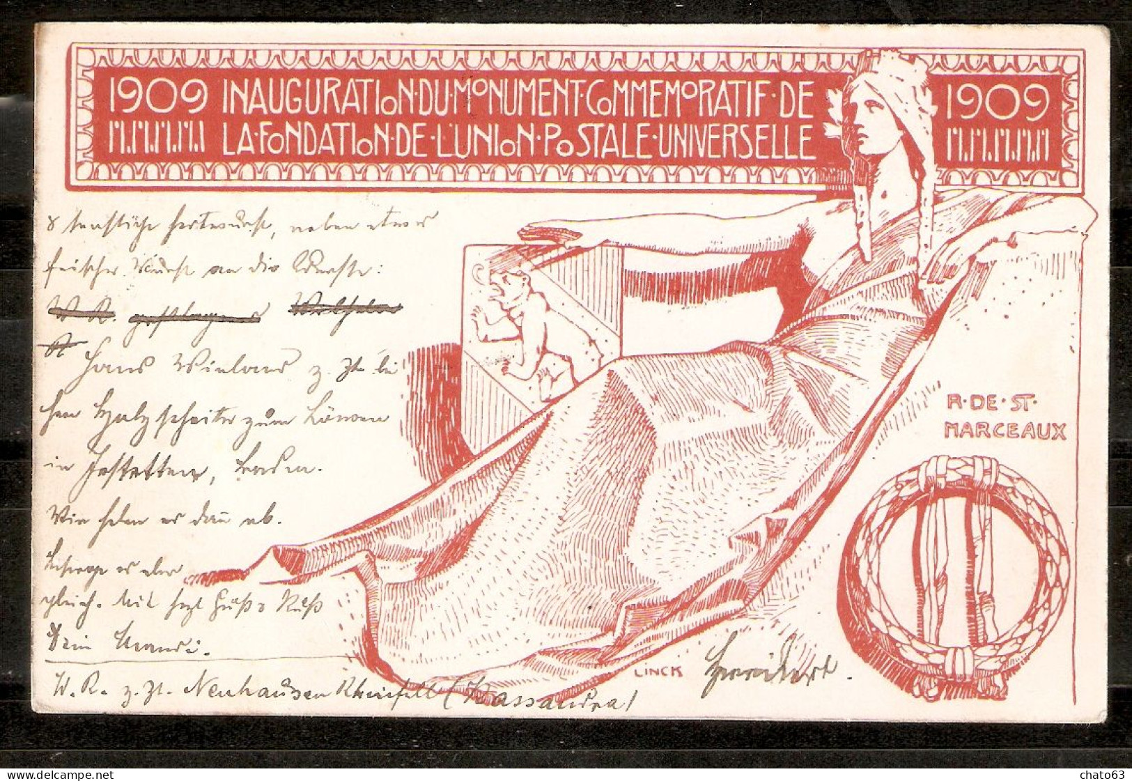 SUIZA. 1909. ENTERO POSTAL . INAUGURACIÓN DEL MONUMENTO. UNIÓN POSTAL UNIVERSAL - Ganzsachen