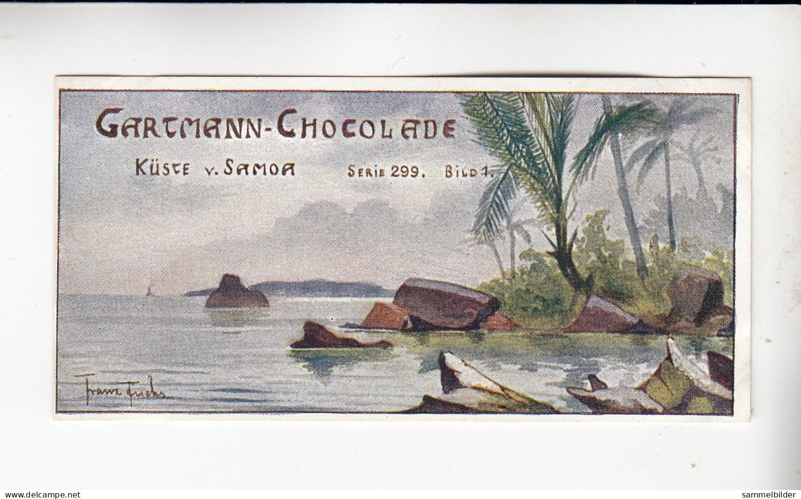 Gartmann  Samoa Küste Von Samoa    Serie 299 #1 Von 1909 - Andere & Zonder Classificatie