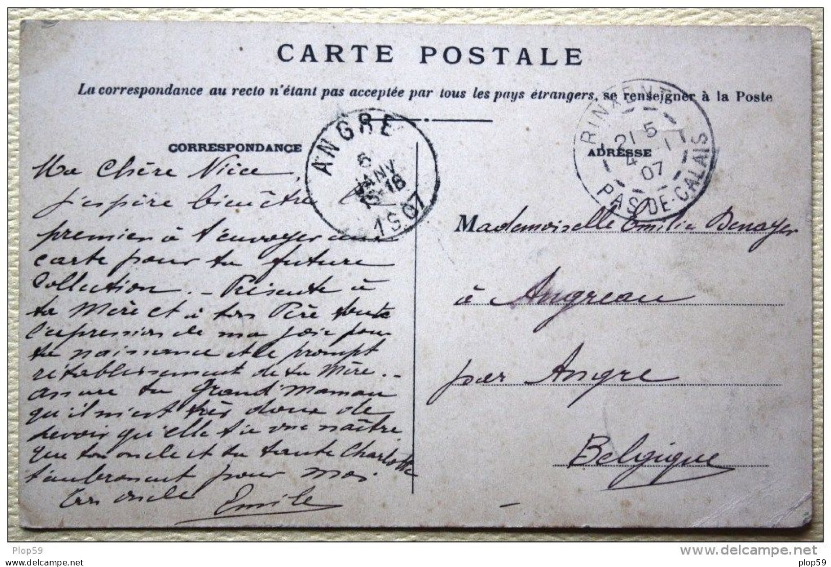 Cpa Ak Pk Marquise Ancienne Usine Deux Actuellement Société Des Ocres Du Boulonnais Janvier 1907 - Marquise