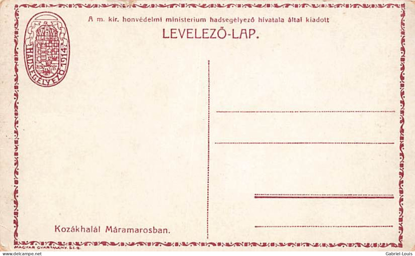 Levelezö-Lap Kozakhalal Maramarosban 1914 Cosaques Cavalier - Hongrie