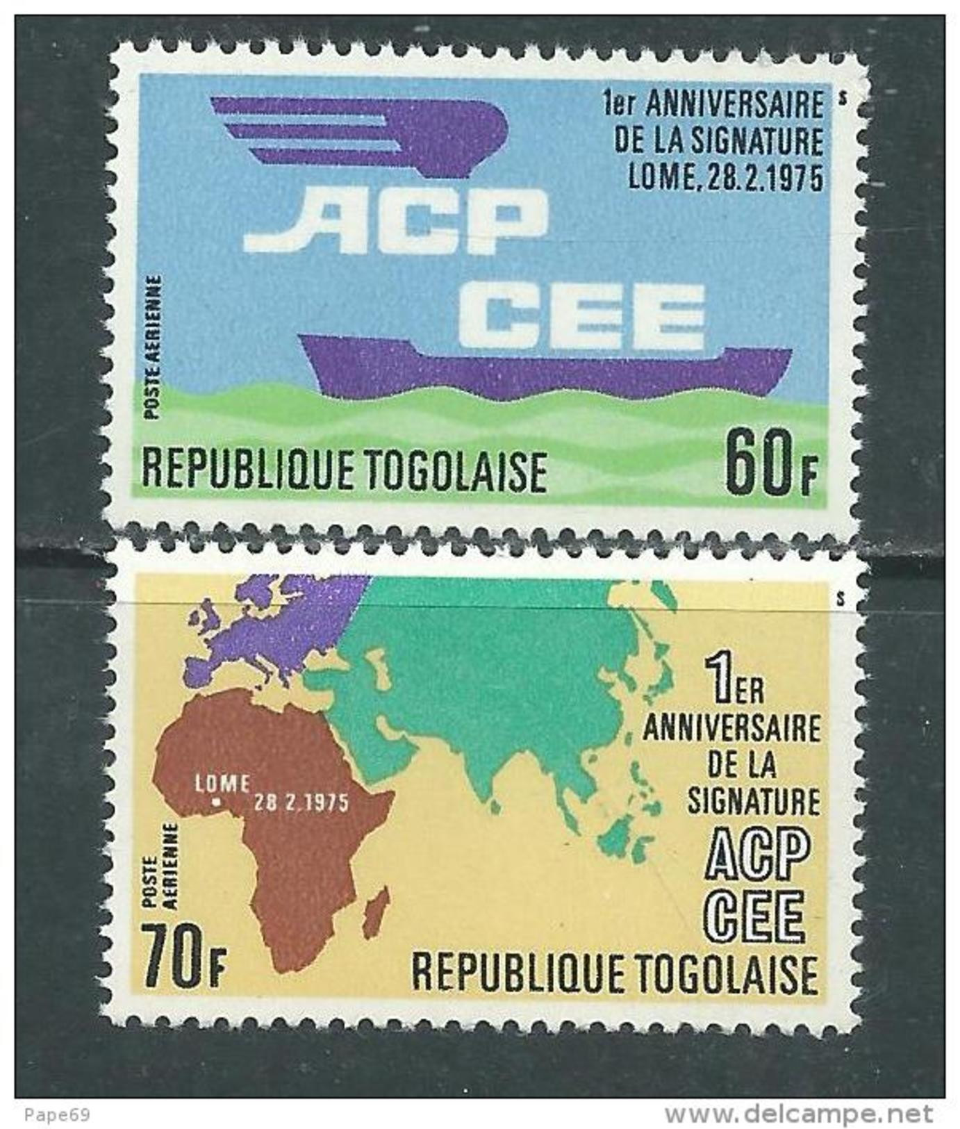 Togo P.A.  N° 276 / 77 XX 1er Anniversaire De La Signature A.C.P.-C.E.E., Les 2 Valeurs  Sans  Charnière, TB - Togo (1960-...)