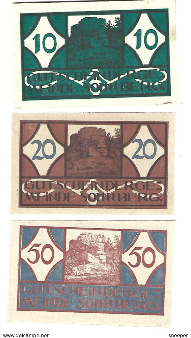 *notgeld   Austria Sonnberg  Serie Compleet 1003.1a   Cat Val 3,00 Euro - Oostenrijk