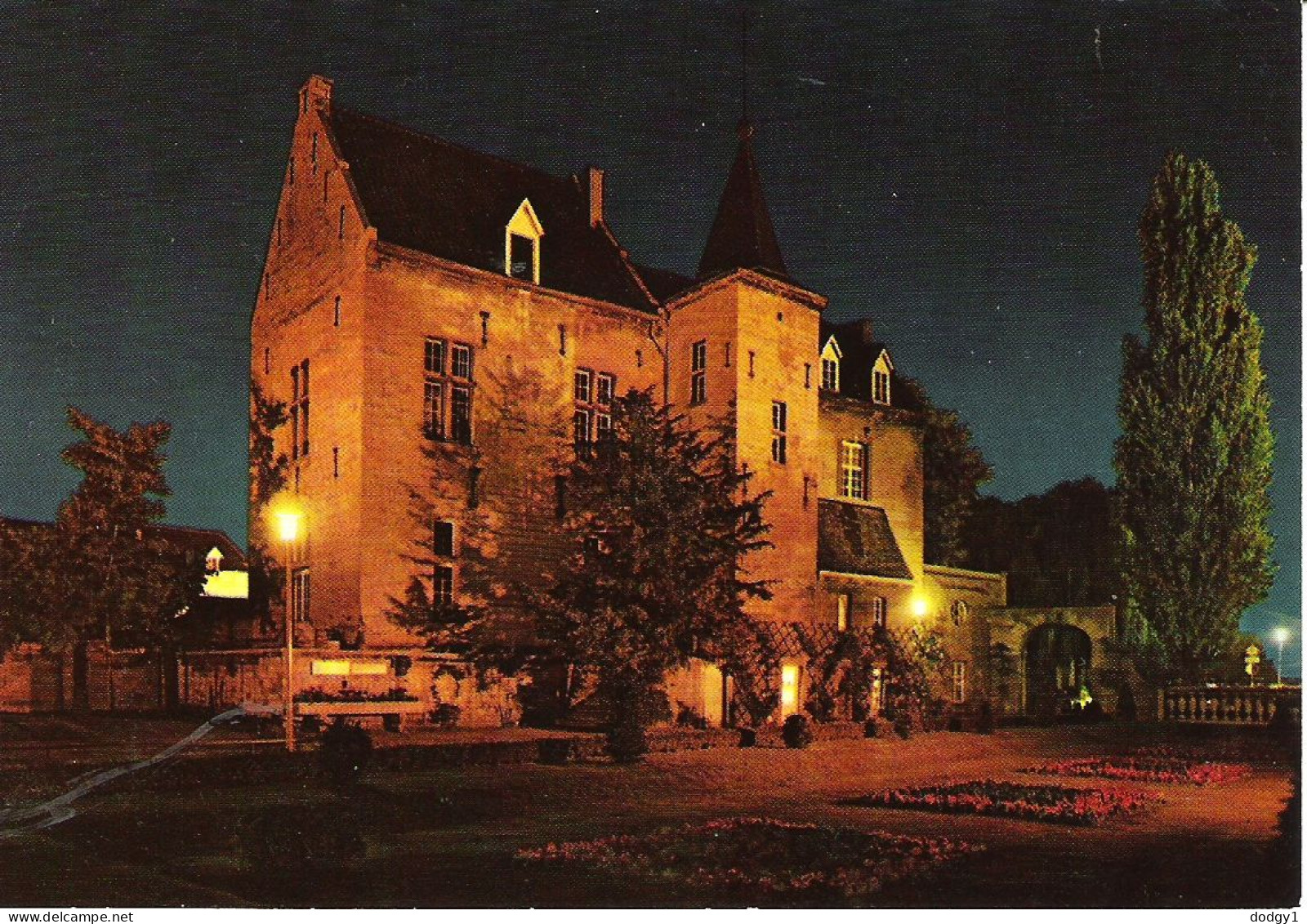 HALDER CASTLE AT NIGHT, VALKENBURG, HOLLAND. UNUSED POSTCARD Ms3 - Valkenburg