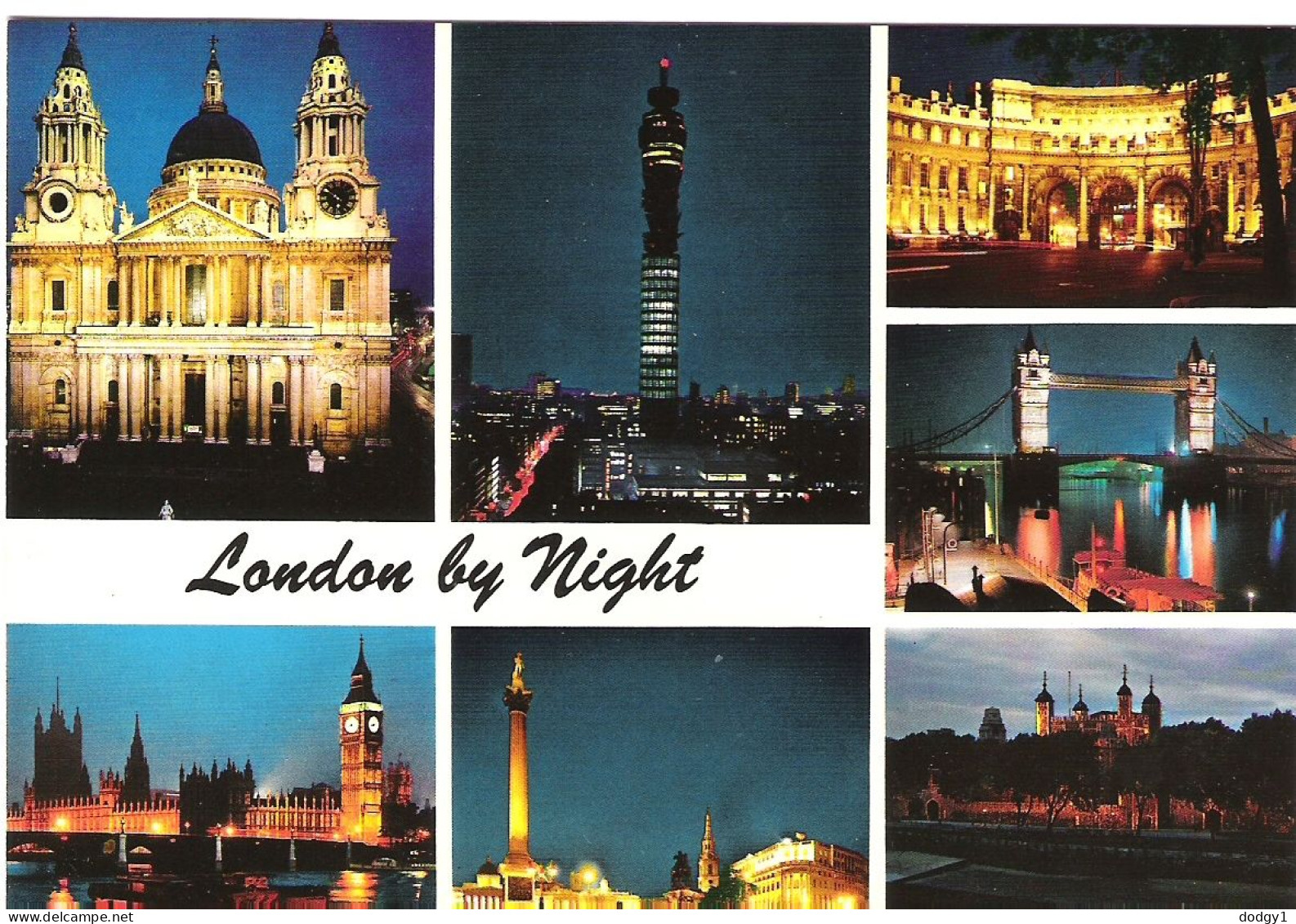 SCENES FROM AROUND LONDON AT NIGHT, LONDON, ENGLAND.. UNUSED POSTCARD Ms3 - Other & Unclassified