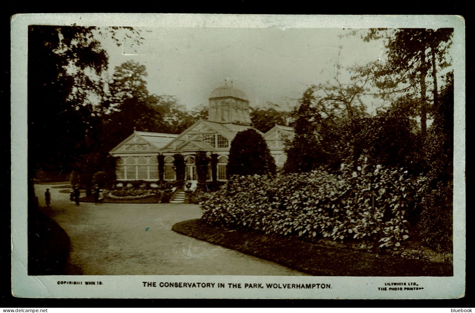 Ref 1645 - 1922 Real Photo Postcard - Conservatory In Wolverhampton Park - Staffordshire - Wolverhampton