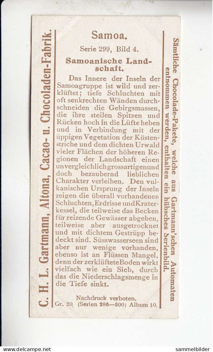 Gartmann  Samoa  Samoanische Landschaft    Serie 299 #4 Von 1909 - Andere & Zonder Classificatie