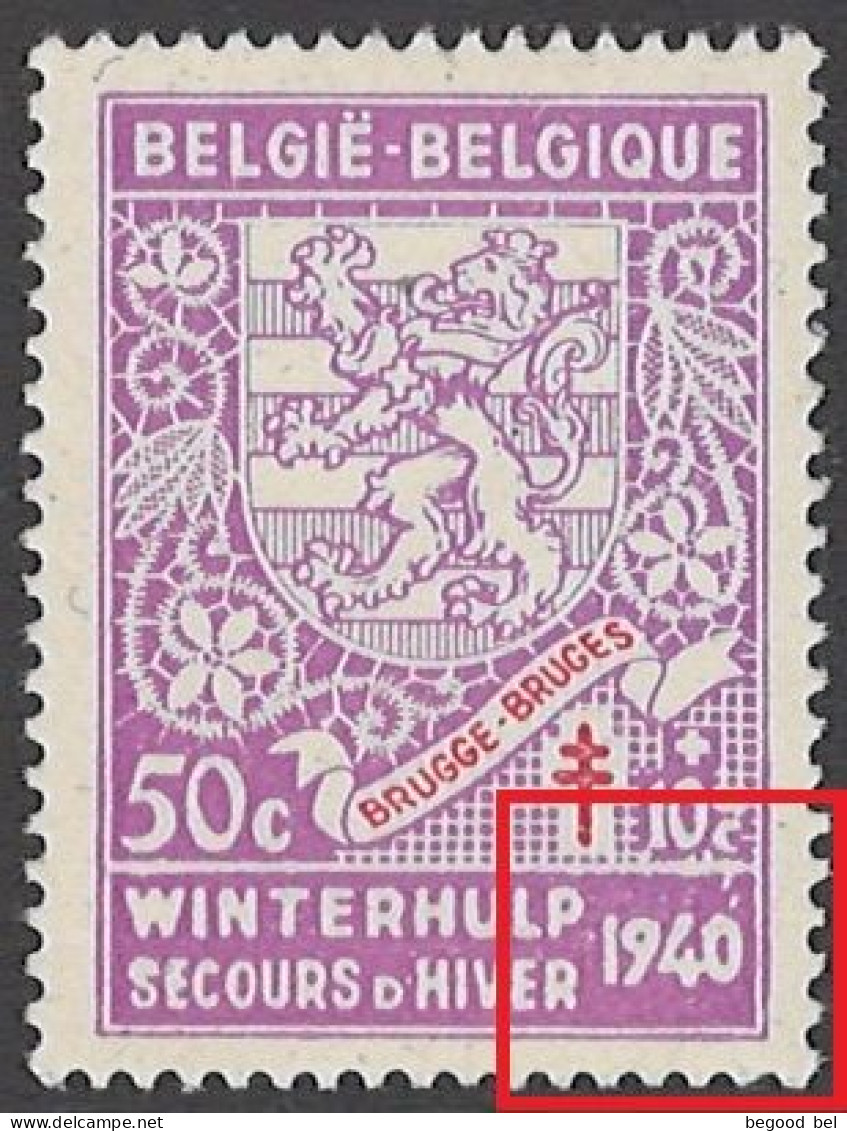 BELGIUM - 1941  - MNH/**  -  COB 550 LUPPI CV1 1940 GROSSI -  Lot 26011 - 1931-1960