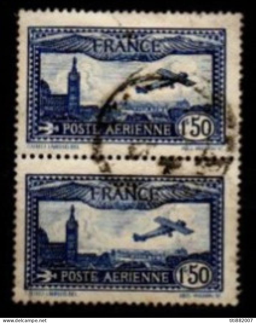 FRANCE    -   Aéro   -   1930 .   Y&T N° 6 Oblitérés En Paire .  Avion - 1927-1959 Gebraucht