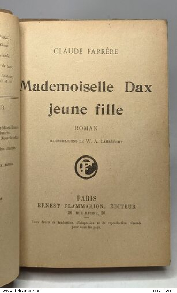 Mademoiselle Dax Jeune Fille / Illustrations Lambrecht - Sonstige & Ohne Zuordnung