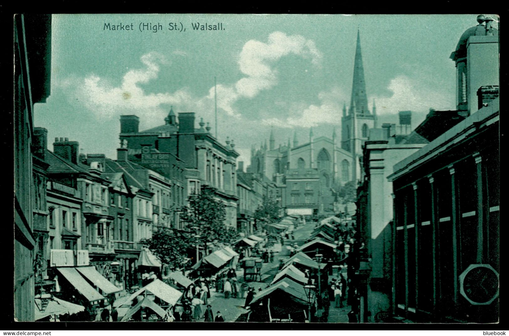 Ref 1645 - Early Postcard - High Street Market - Walsall Staffordshire - Otros & Sin Clasificación